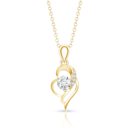 Heart Necklace with Lab Grown Diamond