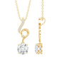 Certified Lab Grown Diamond Solitaire Wedding Necklace