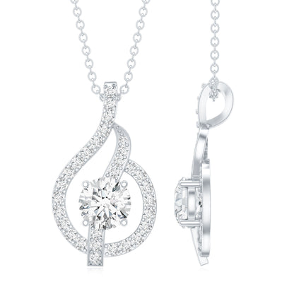 Certified Lab Grown Diamond Leaf Necklace