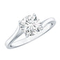 Certified Solitaire Moissanite Bypass Engagement Ring
