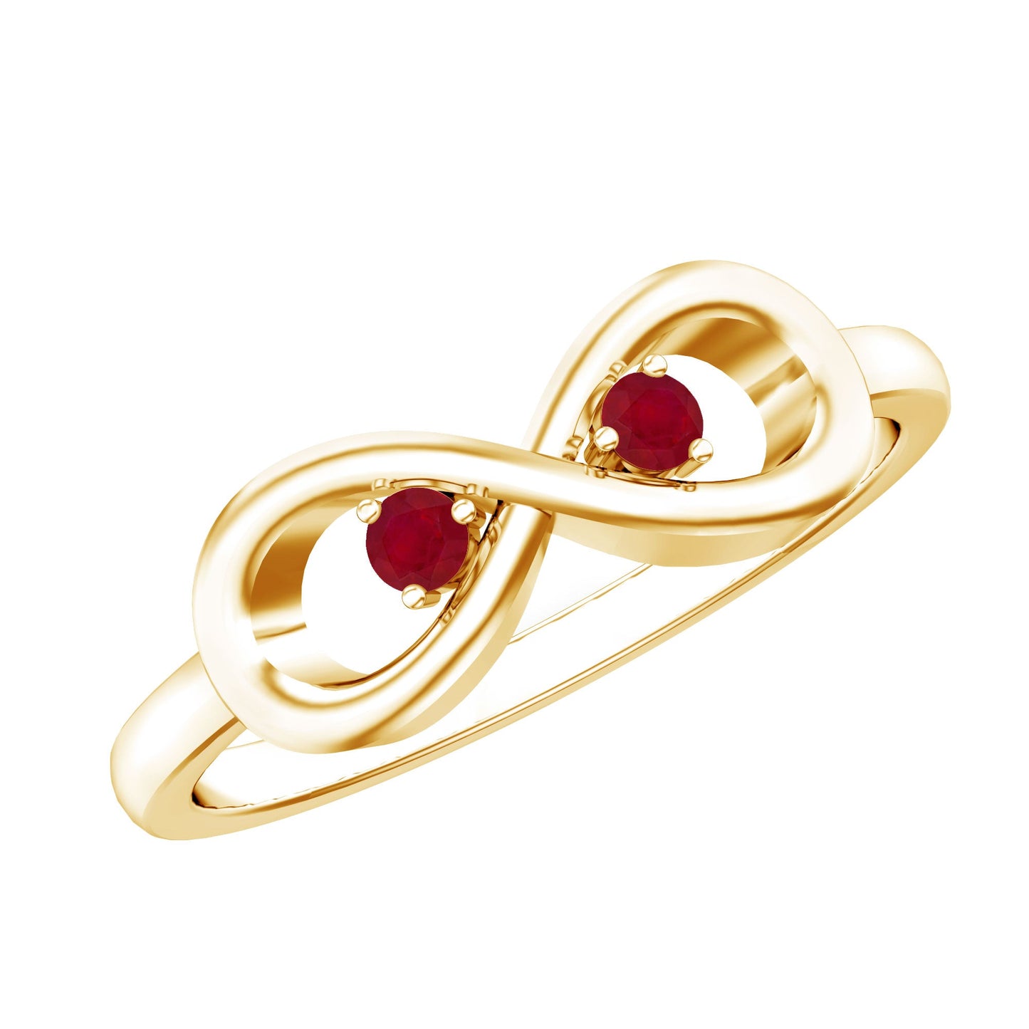 Natural Ruby Infinity Promise Ring for Women