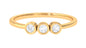 Natural Diamond 3 Stone Promise Ring with Certificate