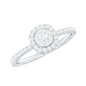 Brilliant Cut Diamond Engagement Ring in Illusion Setting