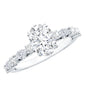 Oval Moissanite Solitaire Engagement Ring in Claw Setting