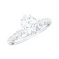 Pear Shaped Moissanite Solitaire Engagement Ring