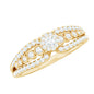 Diamond Designer Engagement Ring with Side Stones