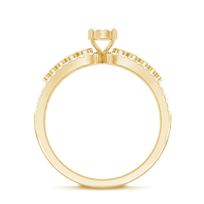Diamond Designer Engagement Ring with Side Stones