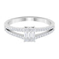 Split Shank Diamond Engagement Ring in Illusion Setting