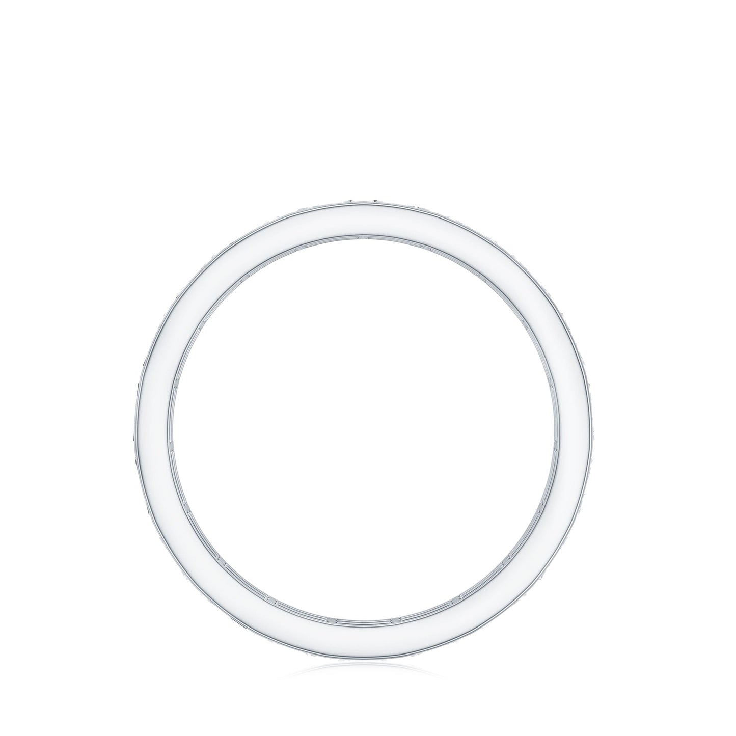 Baguette Cut Certified Moissanite Two Row Eternity Band