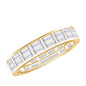 Baguette Cut Certified Moissanite Two Row Eternity Band