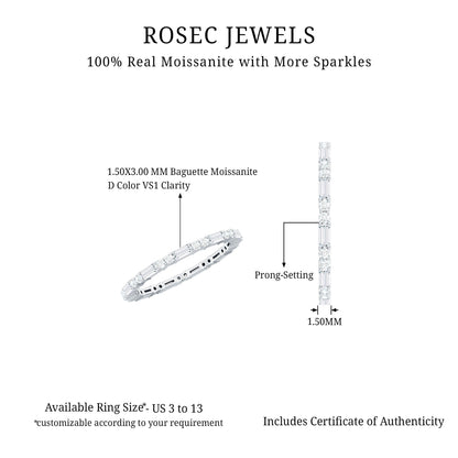Certified Moissanite Stackable Enhancer Ring