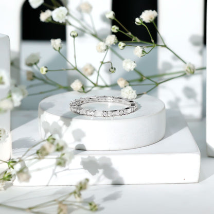 Certified Moissanite Stackable Enhancer Ring