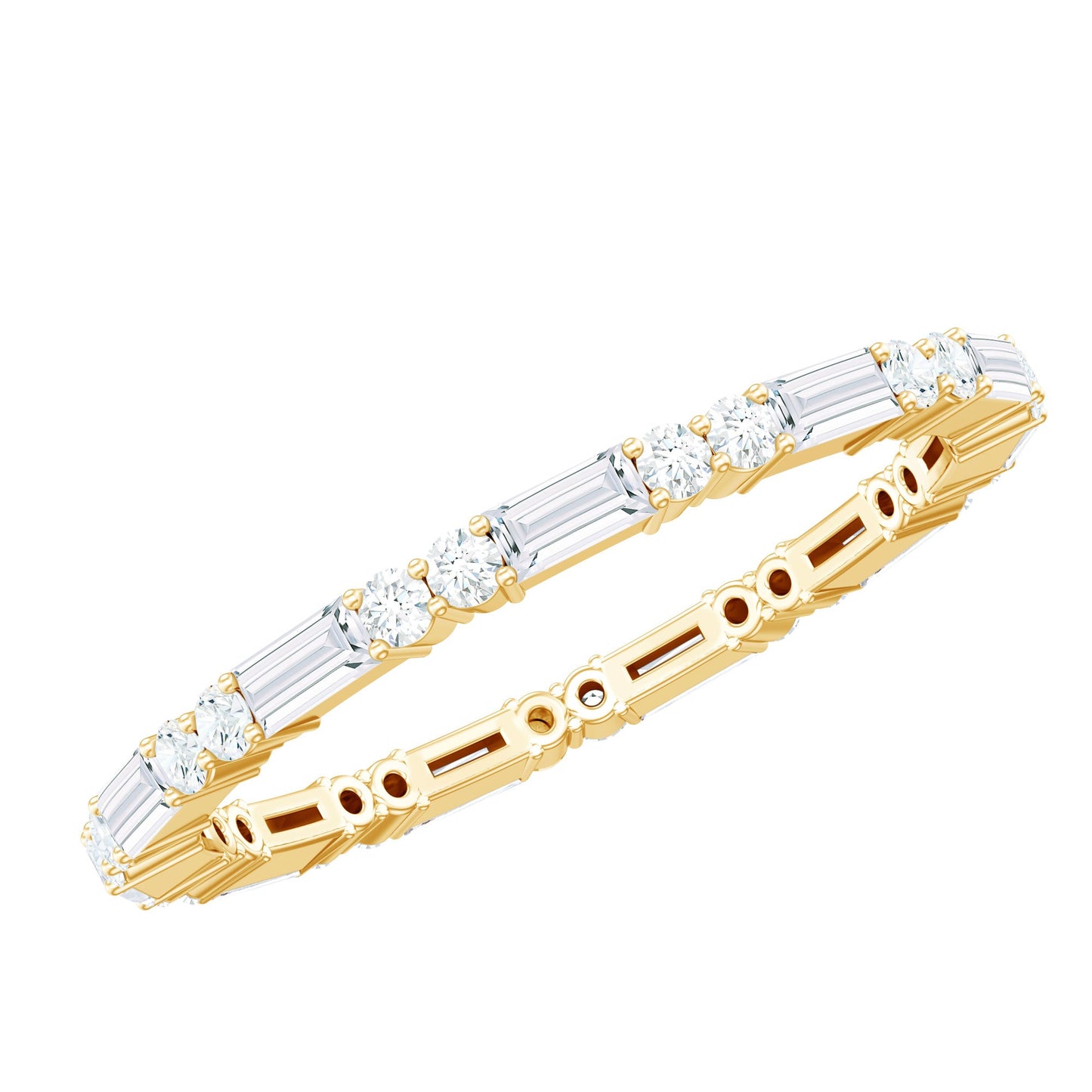 Certified Moissanite Stackable Enhancer Ring