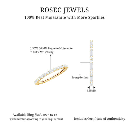 Certified Moissanite Stackable Enhancer Ring
