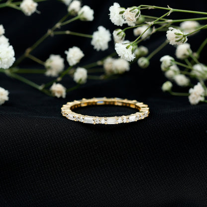 Certified Moissanite Stackable Enhancer Ring
