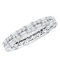 Double Row Moissanite Stackable Eternity Band Ring