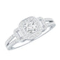 Certified Moissanite Vintage Inspired Engagement Ring