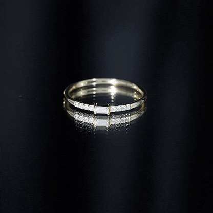 Moissanite Minimalist Stackable Promise Ring
