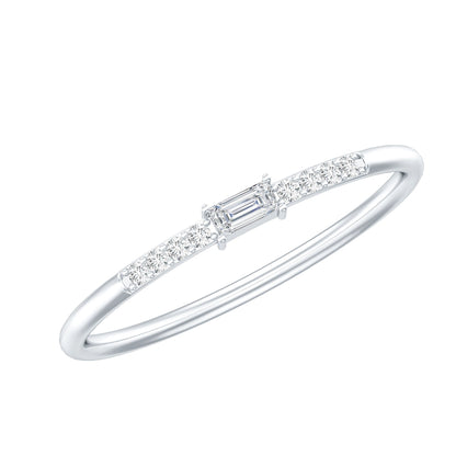 Moissanite Minimalist Stackable Promise Ring