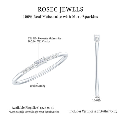 Moissanite Minimalist Stackable Promise Ring