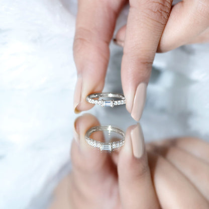 Moissanite Minimalist Stackable Promise Ring