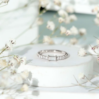 Moissanite Minimalist Stackable Promise Ring