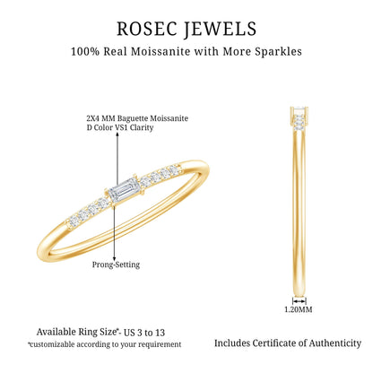 Moissanite Minimalist Stackable Promise Ring