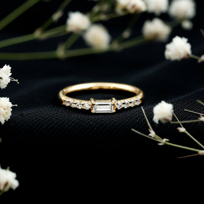 Moissanite Minimalist Stackable Promise Ring