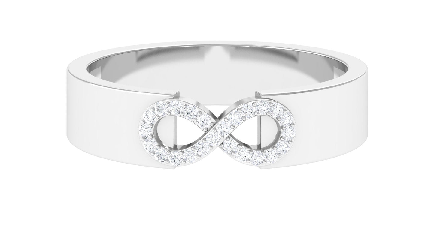 Certified Natural Diamond Infinity Band Ring