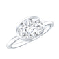 Certified 2 Carat Oval Moissanite East West Engagement Ring