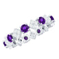 Natural Amethyst Diamond Eternity Ring for Women