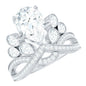 Certified Moissanite Designer Crown Engagement Ring
