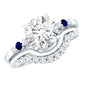 Certified Moissanite 2 Carat Engagement Ring With Wedding Band