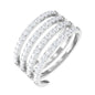 Certified Moissanite Spiral Wrap Ring