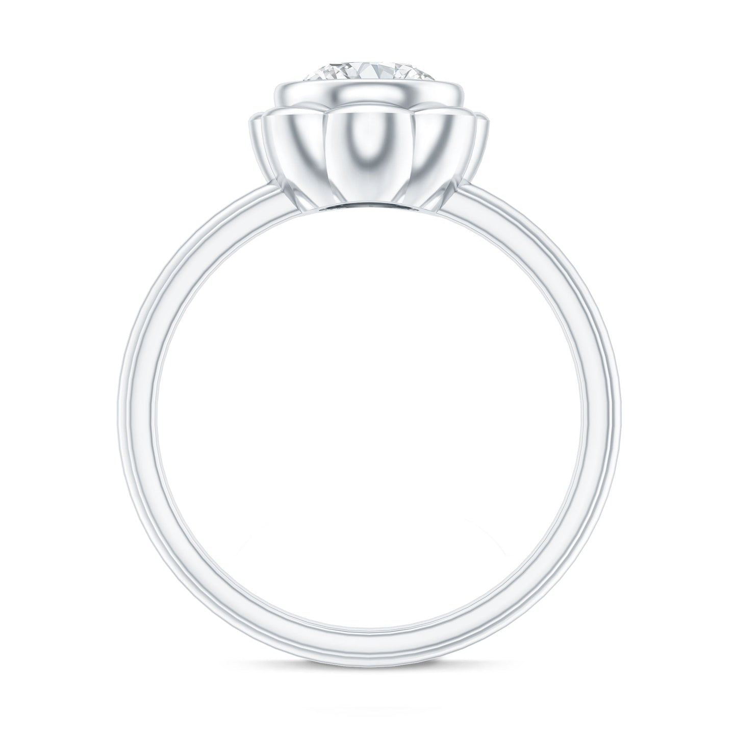 1.25 Carat Round Lab Grown Diamond Solitaire Engagement Ring