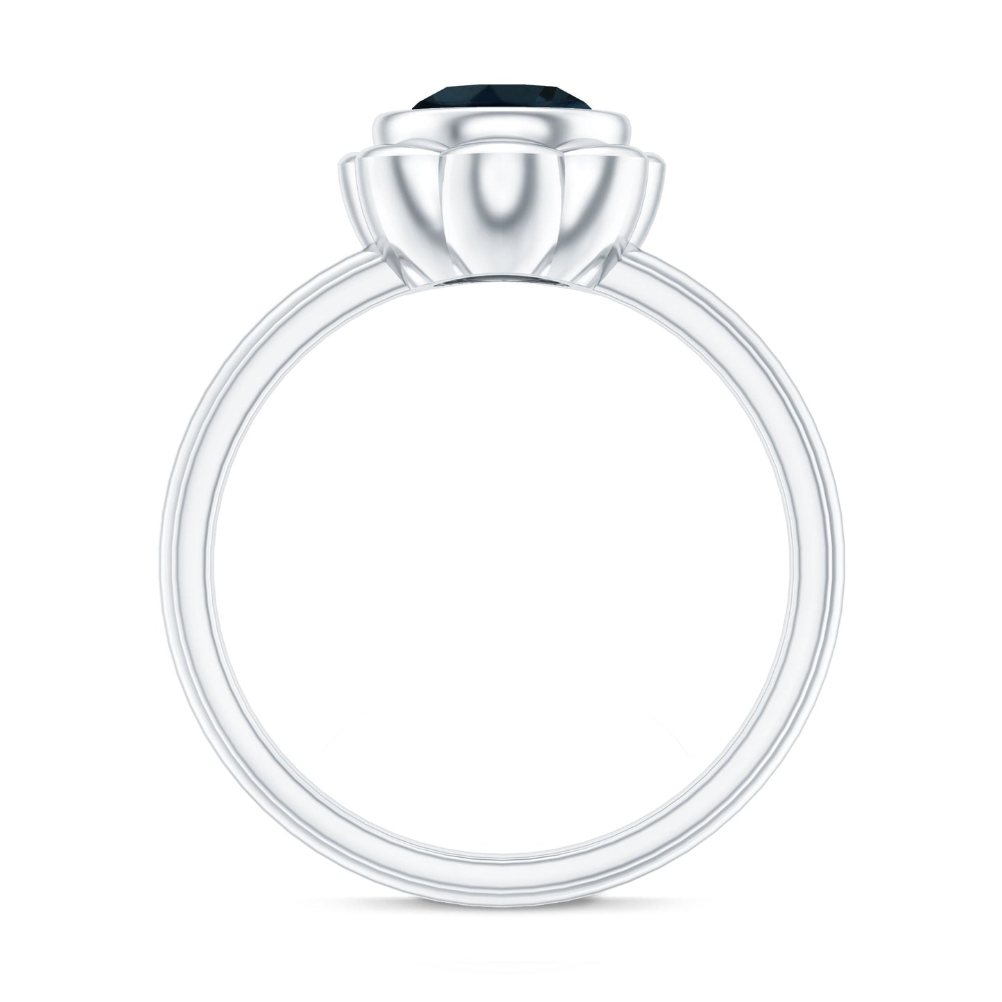 Genuine 1.35 Carat London Blue Topaz Solitaire Engagement Ring