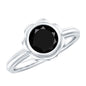 1.6 Carat Lab Grown Black Diamond Flower Engagement Ring