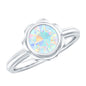 1.6 Carat Ethiopian Opal Engagement Ring for Women