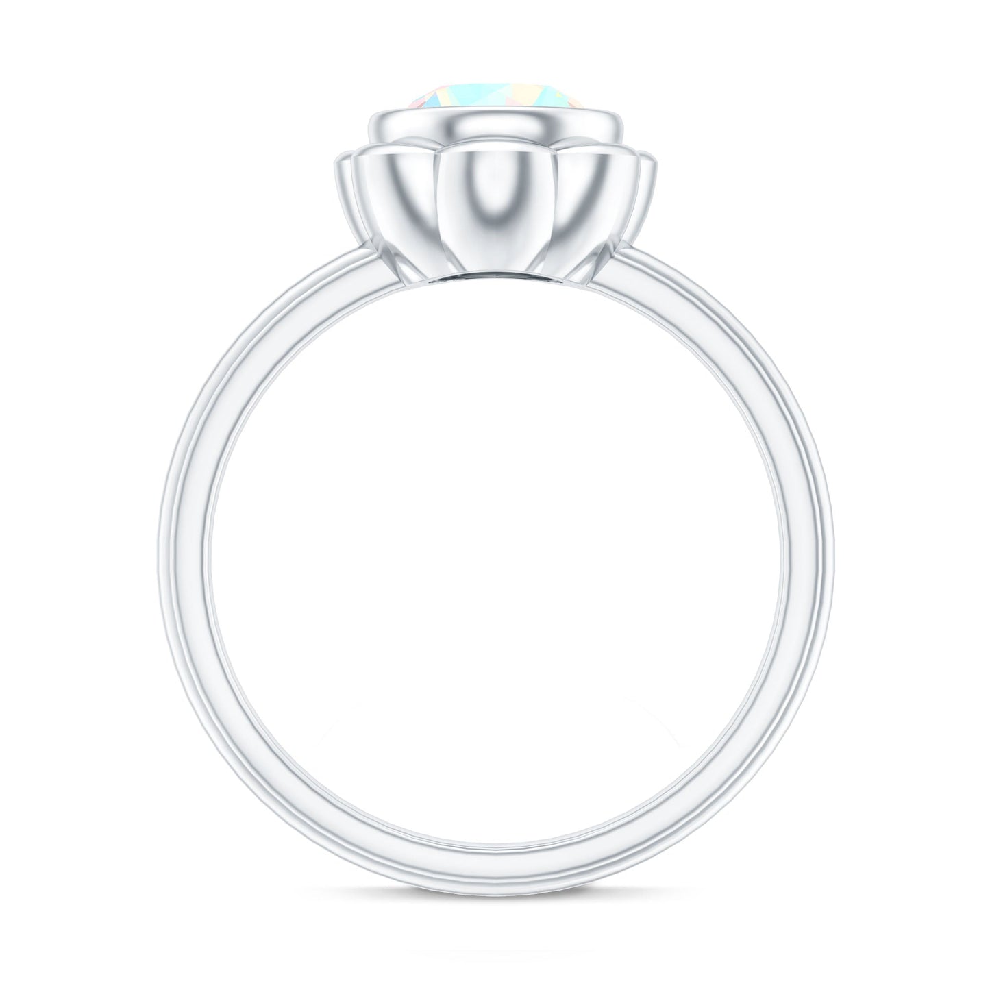 1.6 Carat Ethiopian Opal Engagement Ring for Women
