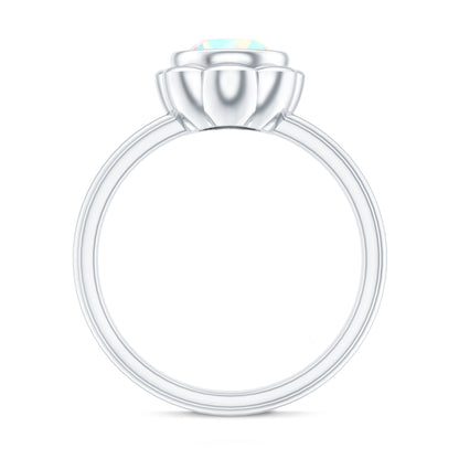 1.6 Carat Ethiopian Opal Engagement Ring for Women