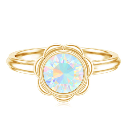 1.6 Carat Ethiopian Opal Engagement Ring for Women