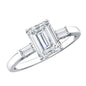 1.8 Carat Lab Grown Diamond Emerald Cut Engagement Ring