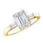 1.8 Carat Lab Grown Diamond Emerald Cut Engagement Ring