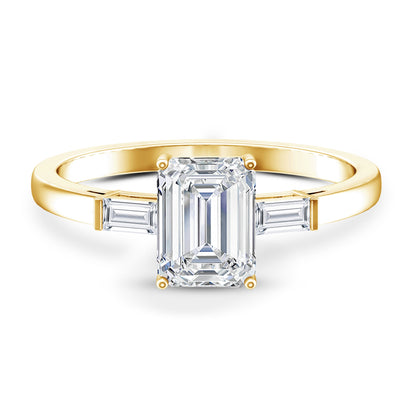 1.8 Carat Lab Grown Diamond Emerald Cut Engagement Ring