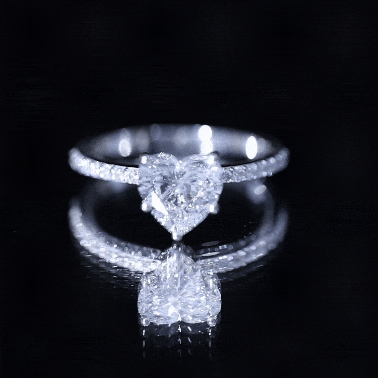 2 Carat Lab Grown Diamond Heart Engagement Ring for Her