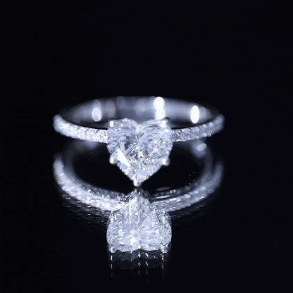 2 Carat Lab Grown Diamond Heart Engagement Ring for Her