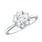 Lotus Basket Set Lab Grown Diamond 3 Carat Engagement Ring with IGI Certificate