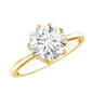 Lotus Basket Set Lab Grown Diamond 3 Carat Engagement Ring with IGI Certificate