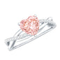 IGI Certified 1 CT Solitaire Lab Grown Pink Diamond Heart Engagement Ring