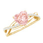 IGI Certified 1 CT Solitaire Lab Grown Pink Diamond Heart Engagement Ring